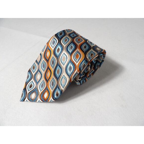 Concepts by Claiborne Mens Silk Neck Tie Funky Eye Pattern Artsy Abstract Luxury - Picture 10 of 12